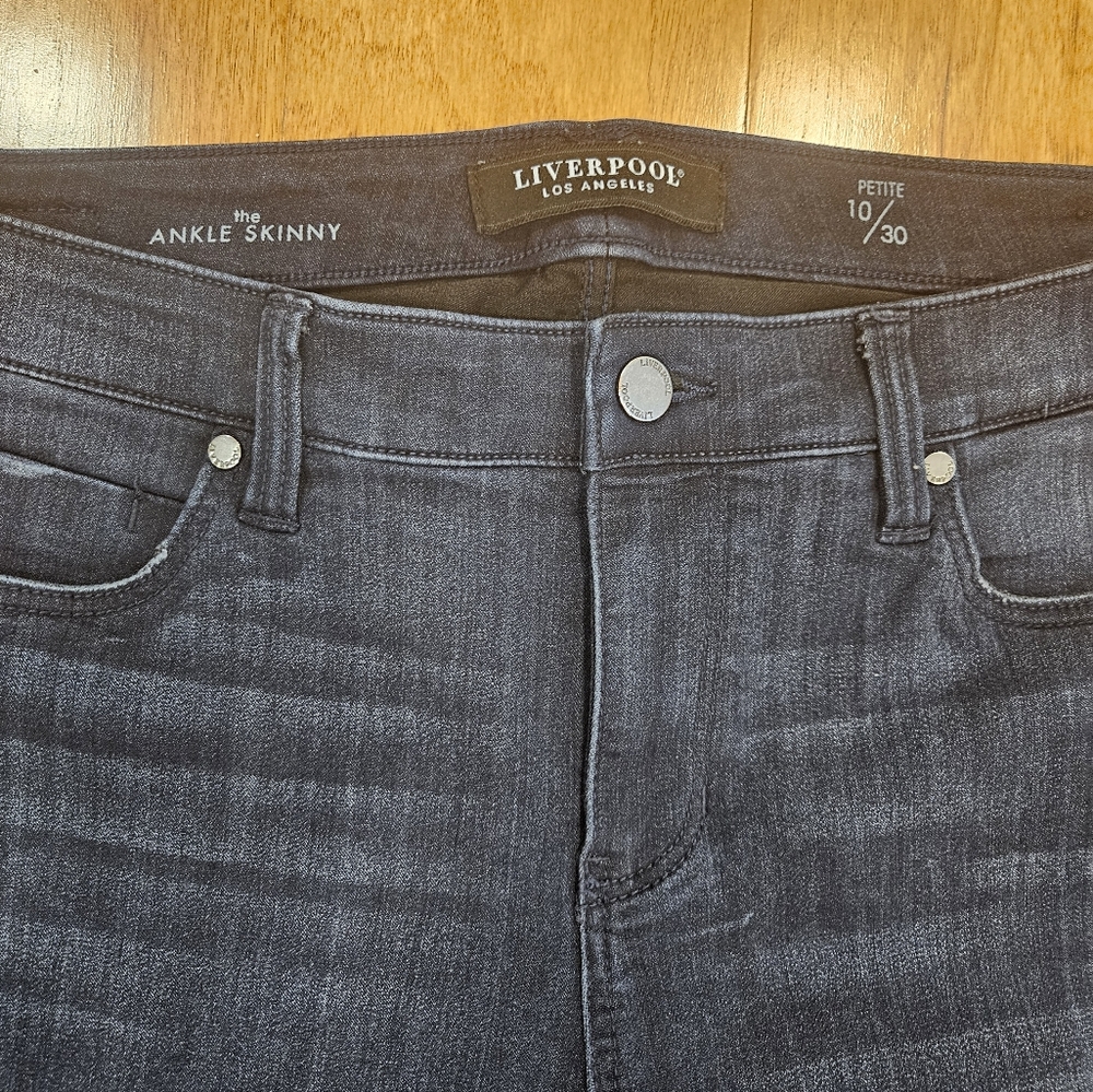Liverpool size 10/30 petite high rise the ankle skinny